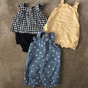 Lot of baby girl summer jumpers